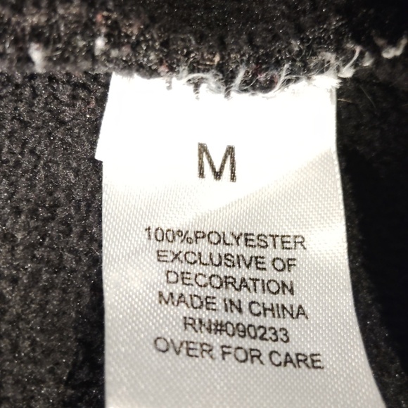 Playboy Double Header Embroidered Sherpa Jacket in Black Size Medium - Picture 9 of 10